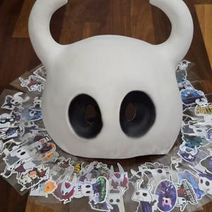 Hollow Knight Latex Cosplay Mask – Soft Flexible Headpiece Helmet, Video Game Costume Prop for Comic Con, Halloween, Anime Roleplay