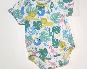 Adorable Jungle Bodysuit for Babies, Cute Jungle Bodysuit, Fun Baby Clothes, Jungle Animal Theme, Charming Jungle Bodysuit for Toddlers