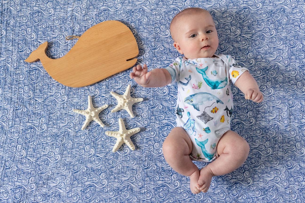 Whale bodysuit, under the sea, infant bodysuit, infant romper, baby clothing, baby bodysuit, infant clothing, baby romper