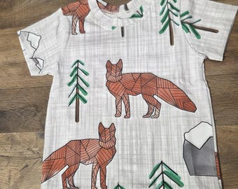 Fox Toddler Shirt | Woodland Animal Kids Tee | Nature Baby Shirt | Gender Neutral Kids Top | Forest Animal Shirt