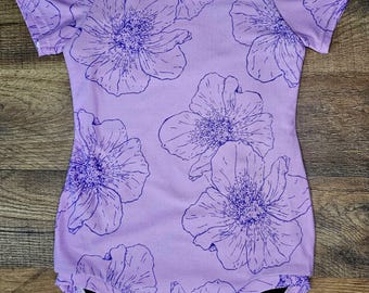 Girls gymnastic leotard, floral leotard, girls dance leotard, gymnastic leotard, toddler leotard, handmade leotard, dance clothing, leotard,