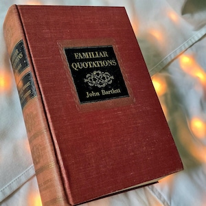 1938 Bartlett's Familiar Quotations – Red Cloth Hardcover Literary Classic Reference
