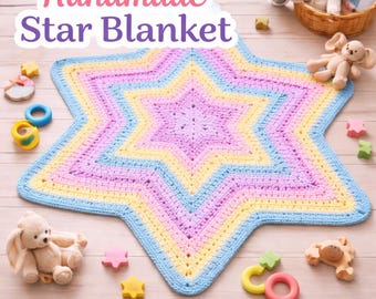 Star Crochet Blanket Pattern | Easy  Beginner Friendly (Digital Download)