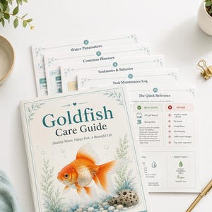 Goldfish Care Guide | Tank Setup, Water Parameters, Feeding Chart (PDF Download)