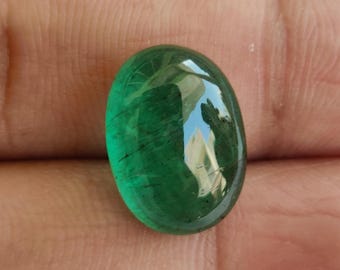16X11MM Zambian Emerald Cabochon Natural Green Loose Gemstone 8.36 Carats