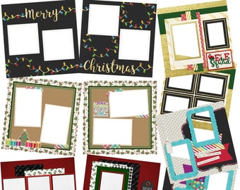 Best Christmas - EZ Quick Pages - Digital Scrapbook Quick Page Bundle - INSTANT DOWNLOAD