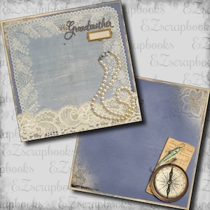 My Grandparents Blue NPM - 2 Premade Scrapbook Pages - EZ Layout 23-551