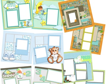 Dream Big Baby Boy EZ Quick Pages - Digital Scrapbook Quick Page Bundle - INSTANT DOWNLOAD