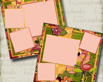 Premade Scrapbook Pages EZ Layout 356 JANUARY
