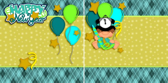 New Year New Me NPM - Scrapbook Layout - 26-035