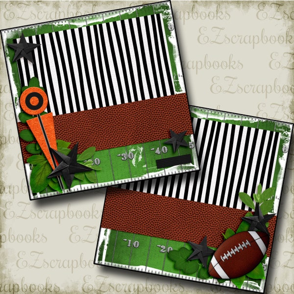 The Game of Football NPM - 2 Premade Scrapbook Pages - EZ Layout 3413