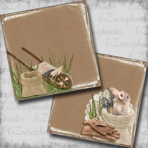 Garden Friend NPM - 2 Premade Scrapbook Pages - EZ Layout 5517