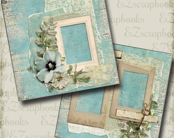 Beautiful Memory - Heritage - 2 Premade Scrapbook Pages - EZ Layout 4588