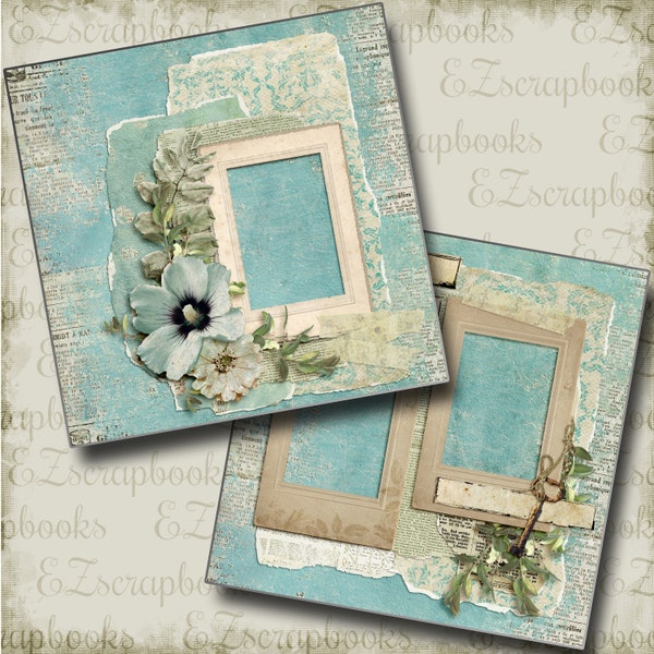 Beautiful Memory - Heritage - 2 Premade Scrapbook Pages - EZ Layout 4588