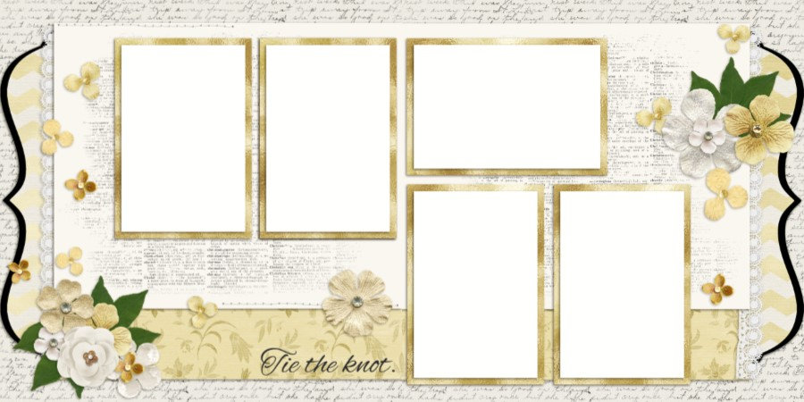 THE WEDDING - One - 2 Premade Scrapbook Pages - EZ Layout 657 - Etsy