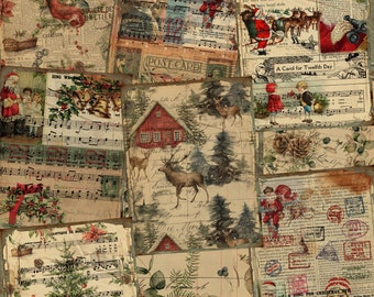 Grunge Christmas Paper Pack - 7958