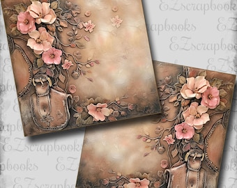 Blush Leather Cowgirl Design 2 NPM - 2 Premade Scrapbook Pages - EZ Layout 26-193