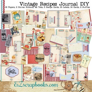 Vintage Recipes Journal Kit - EZ Journal 7085