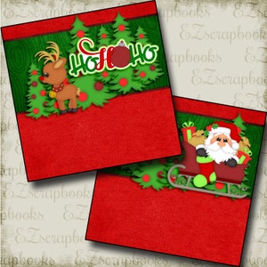 Ho Ho Ho NPM - 2 Premade Scrapbook Pages - EZ Layout 3551