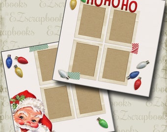HoHoHo Santa - 2 Premade Scrapbook Pages - EZ Layout 4478