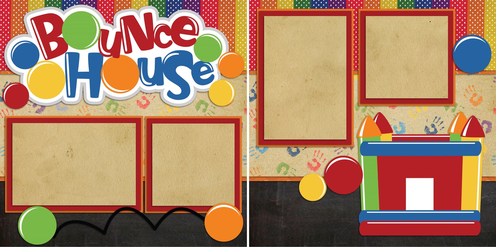 BOUNCE HOUSE 2 Premade Scrapbook Pages EZ Layout 2185 - Etsy