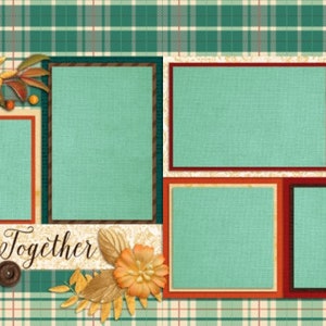 GATHER TOGETHER - Thanksgiving - 2 Premade Scrapbook Pages - EZ Layout ...