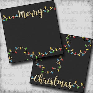 Merry Christmas Lights NPM - 2 Premade Scrapbook Pages - EZ Layout 5693