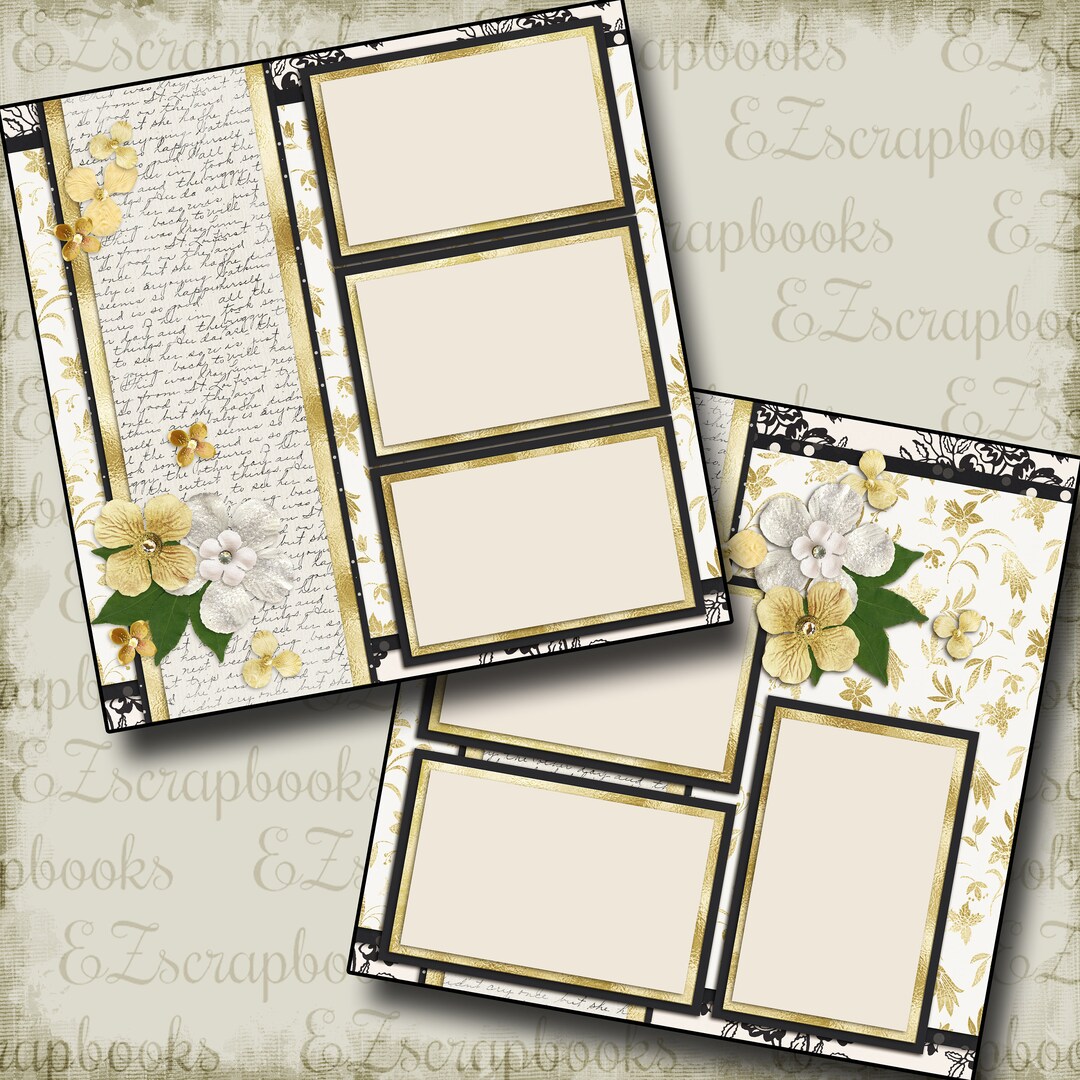 THE WEDDING - Nine - 2 Premade Scrapbook Pages - EZ Layout 665 - Etsy