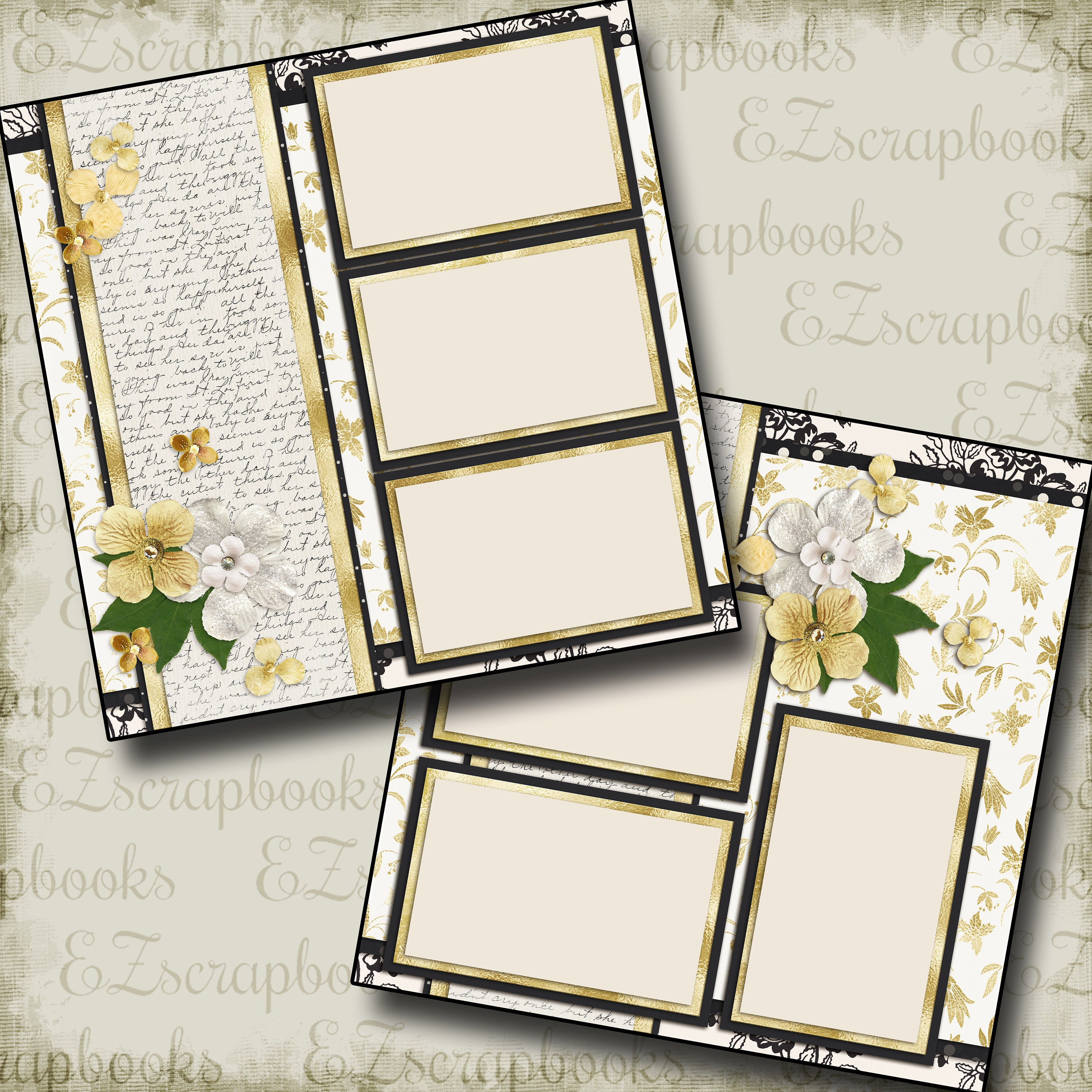 THE WEDDING - Nine - 2 Premade Scrapbook Pages - EZ Layout 665 - Etsy