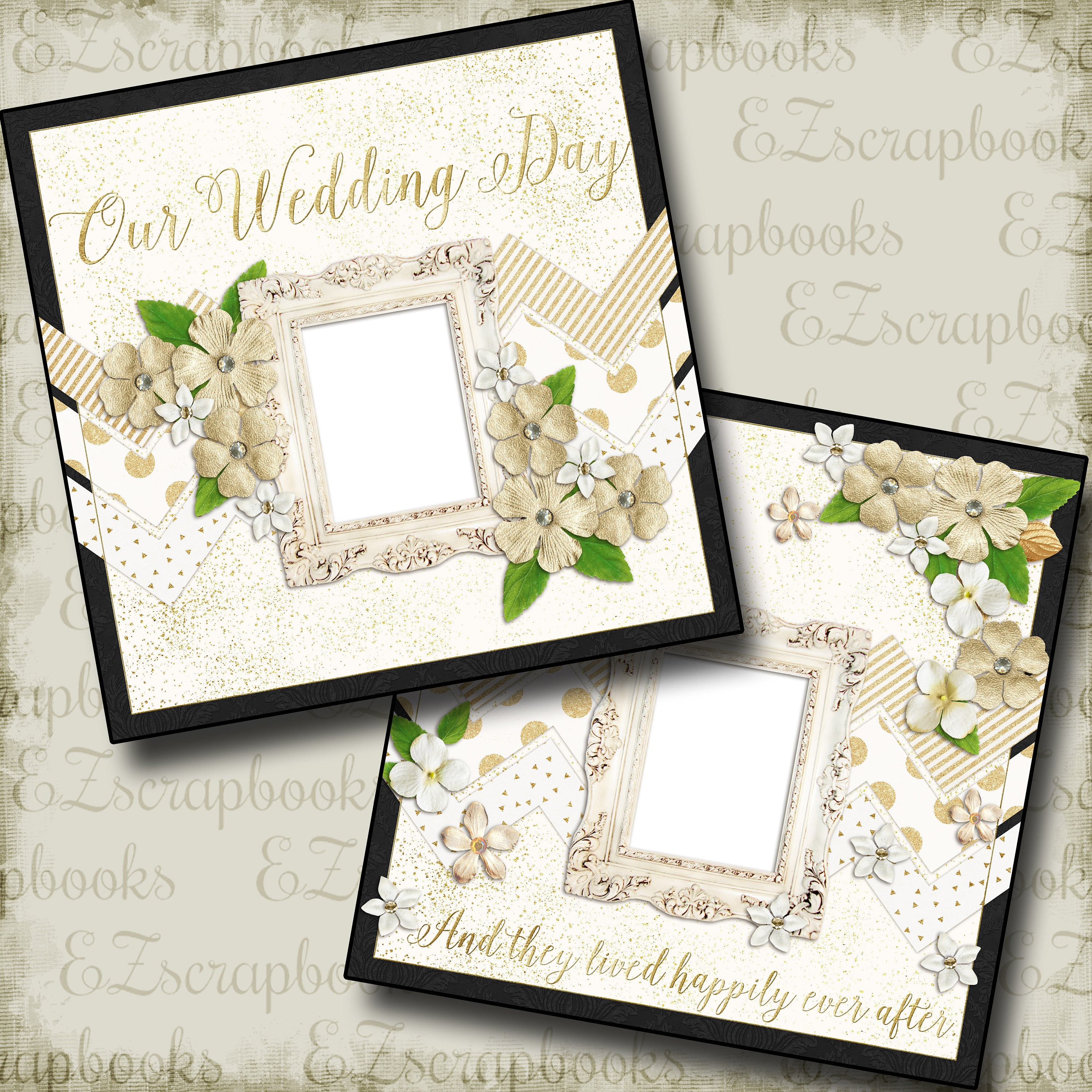 SSC Designs | Love Always White Wedding Scrapbook Paper