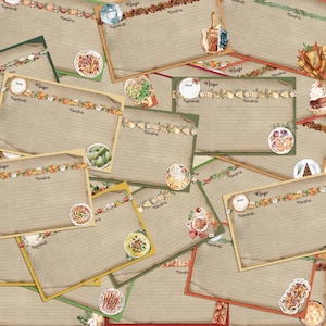 Holiday Recipe Cards - 48 Count