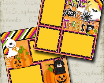 Trick or Treat Spider - 2 Premade Scrapbook Pages - EZ Layout 3868