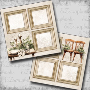Rustic Wedding Table - 2 Premade Scrapbook Pages - EZ Layout 23-120 - Etsy