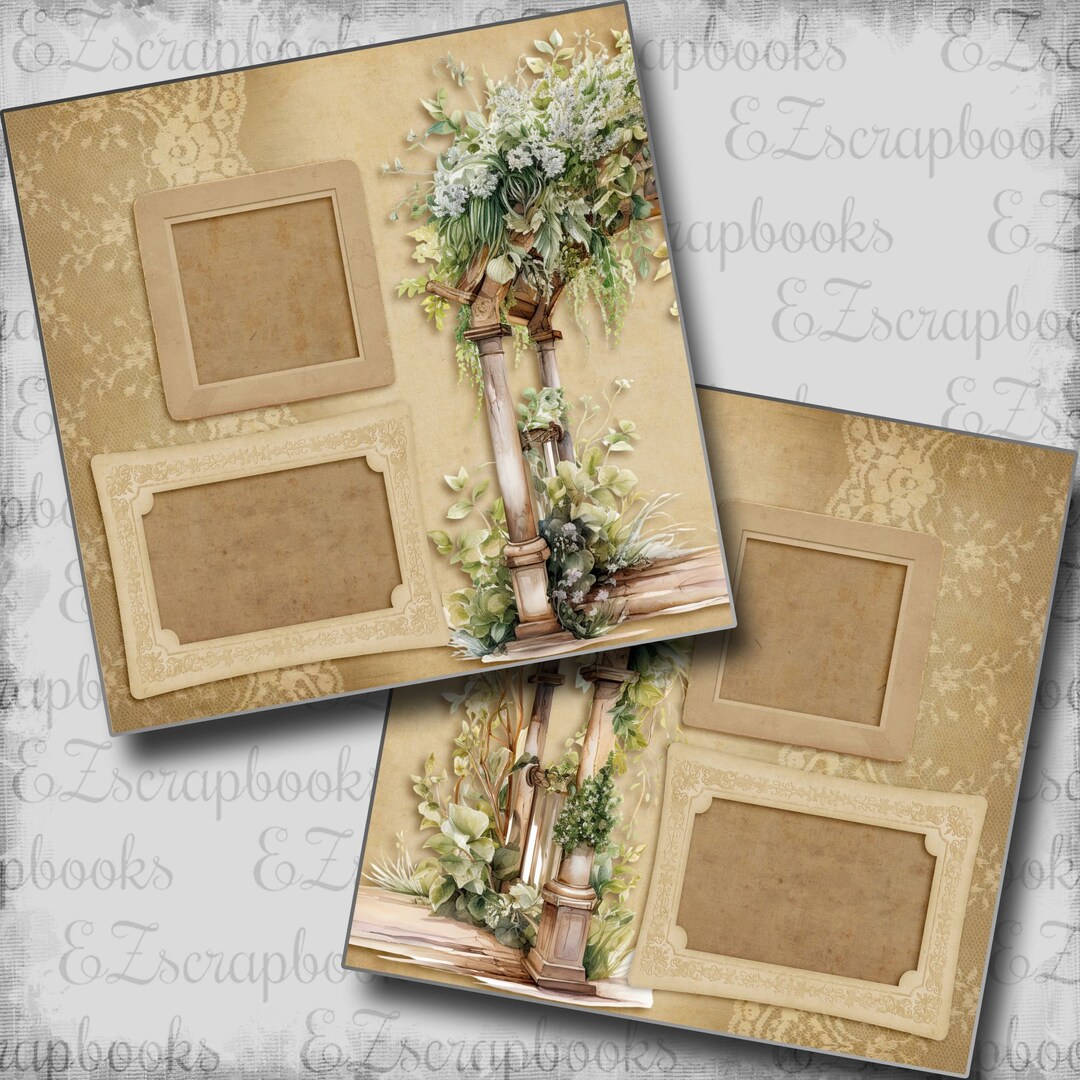 Rustic Wedding Arch - 2 Premade Scrapbook Pages - EZ Layout 23-160 - Etsy