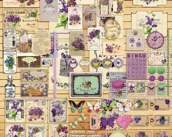 Violets Ephemera Embellishment Pack - 7445