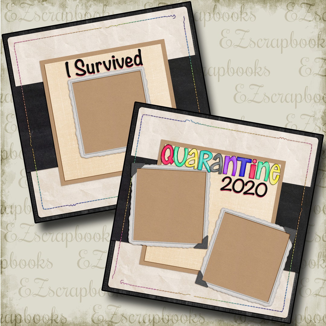 I Survived 2020 2 Premade Scrapbook Pages EZ Layout 4712 - Etsy