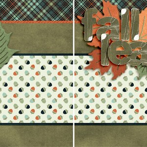 Fall Leaves NPM - 2 Premade Scrapbook Pages - EZ Layout 3563 - Etsy