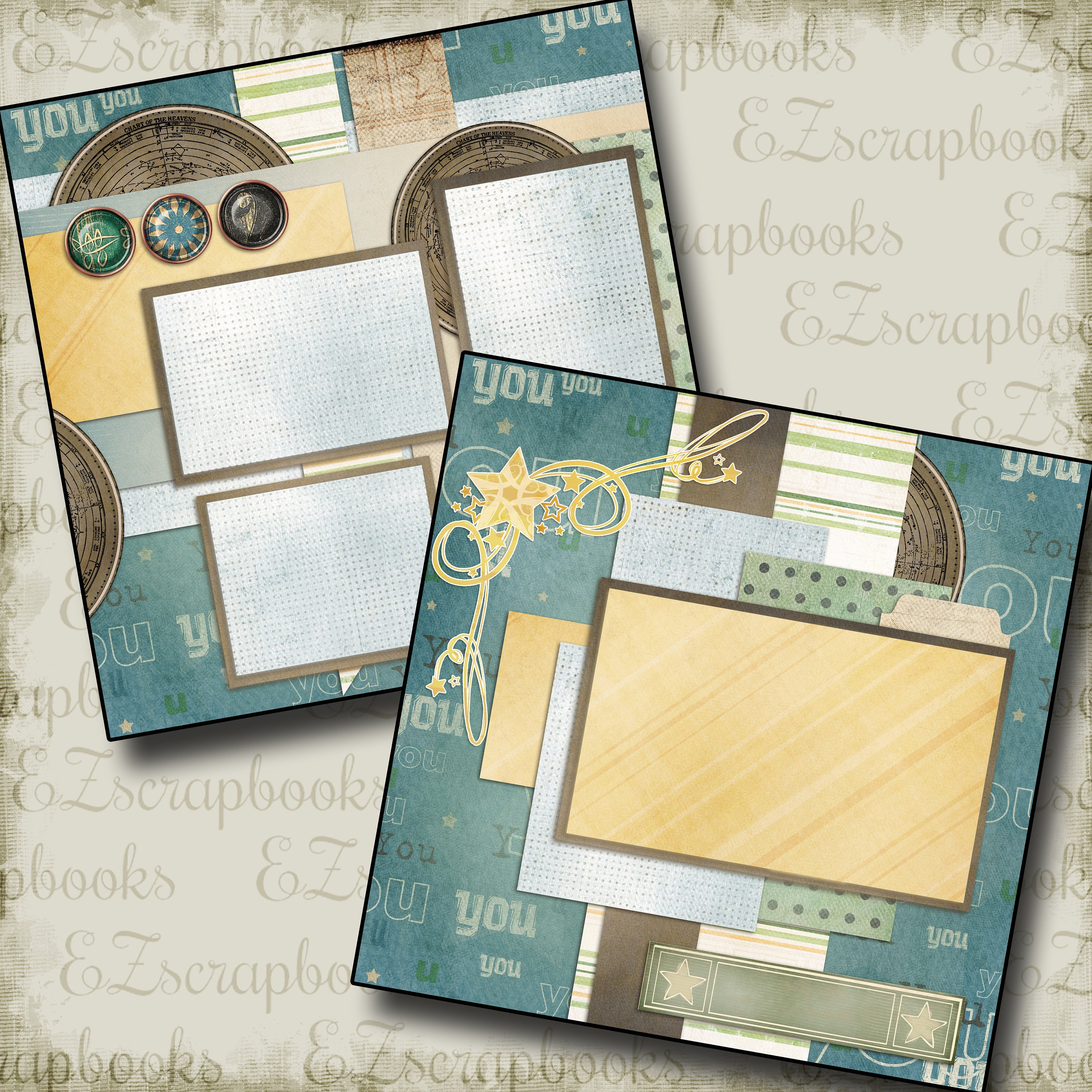 Family Time - Premade Scrapbook Pages - EZ Layout 2715