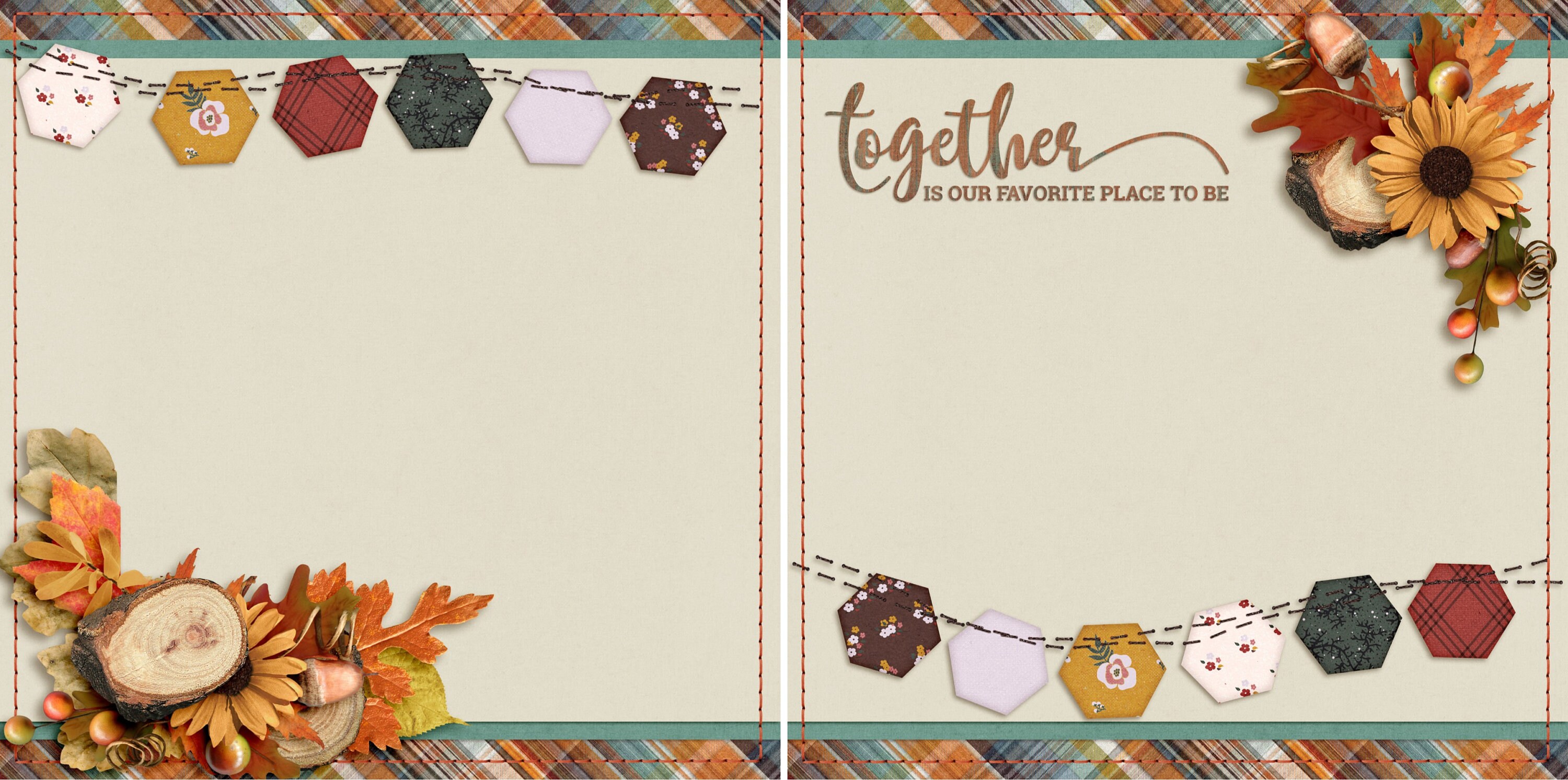 Together NPM - 2 Premade Scrapbook Pages - EZ Layout 4395 - Etsy