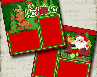 Ho Ho Ho - 2 Premade Scrapbook Pages - EZ Layout 3550
