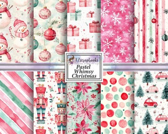 A Candy Cane Christmas 12x12 Paper Pad -tonic Studios - 18 Double