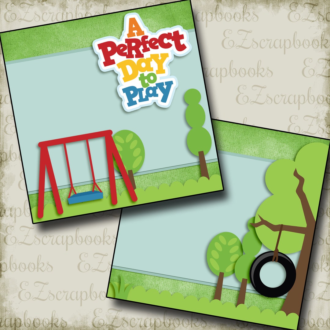 A PERFECT Day to Play NPM 2 Premade Scrapbook Pages EZ Layout 2483 - Etsy