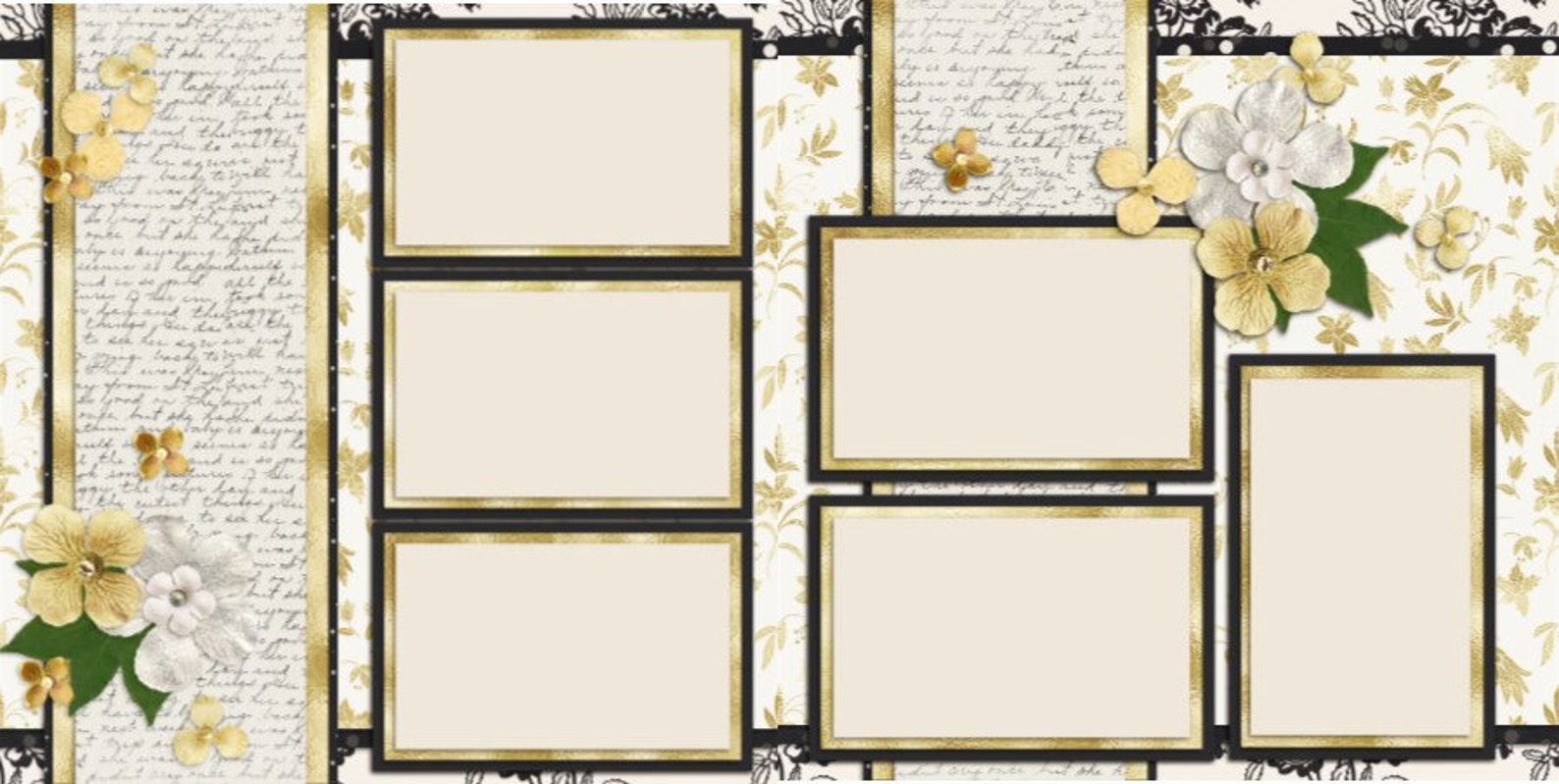THE WEDDING - Nine - 2 Premade Scrapbook Pages - EZ Layout 665 - Etsy
