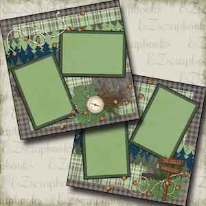 The GREAT OUTDOORS - 2 Premade Scrapbook Pages - EZ Layout 2083
