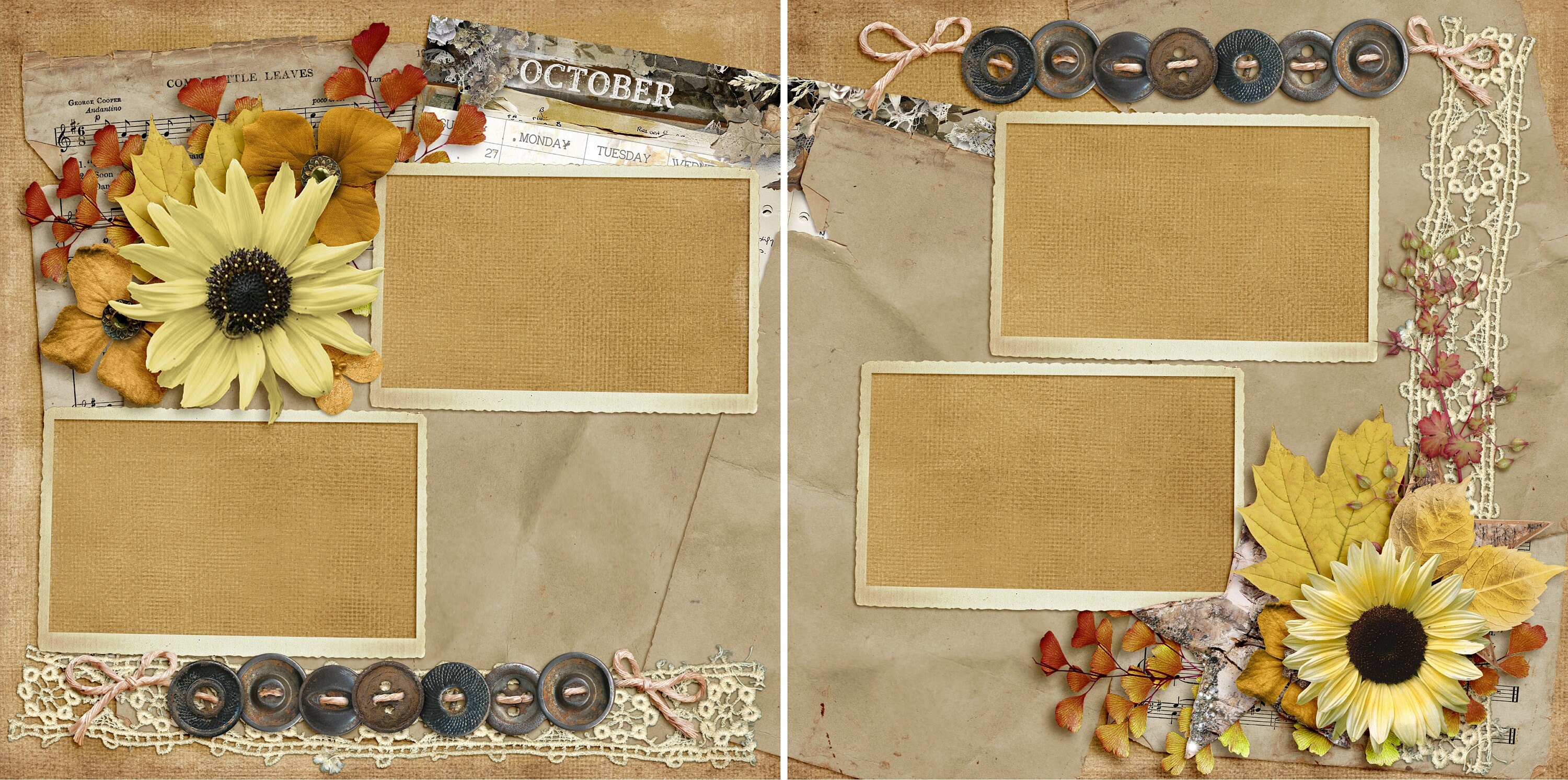 Vintage Transport - Heritage - 2 Premade Scrapbook Pages - EZ Layout 4594