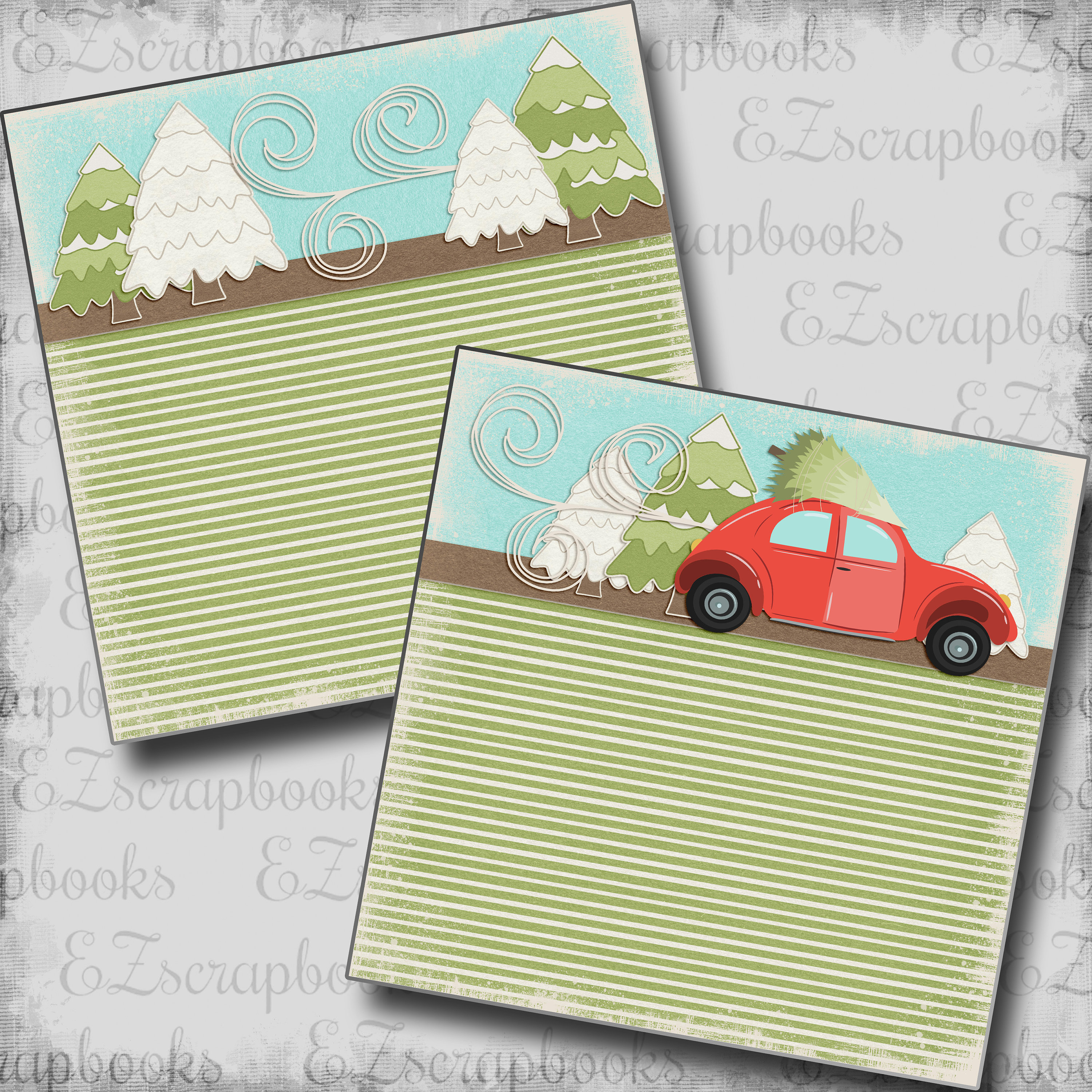 Premade Scrapbook Pages EZ Layout 2900 THE CARRIAGE NPM Premade Scrapbook Pages EZ Layout 2900 THE CARRIAGE NPM
