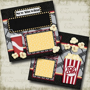 NOW SHOWING - 2 Premade Scrapbook Pages - EZ Layout 2505