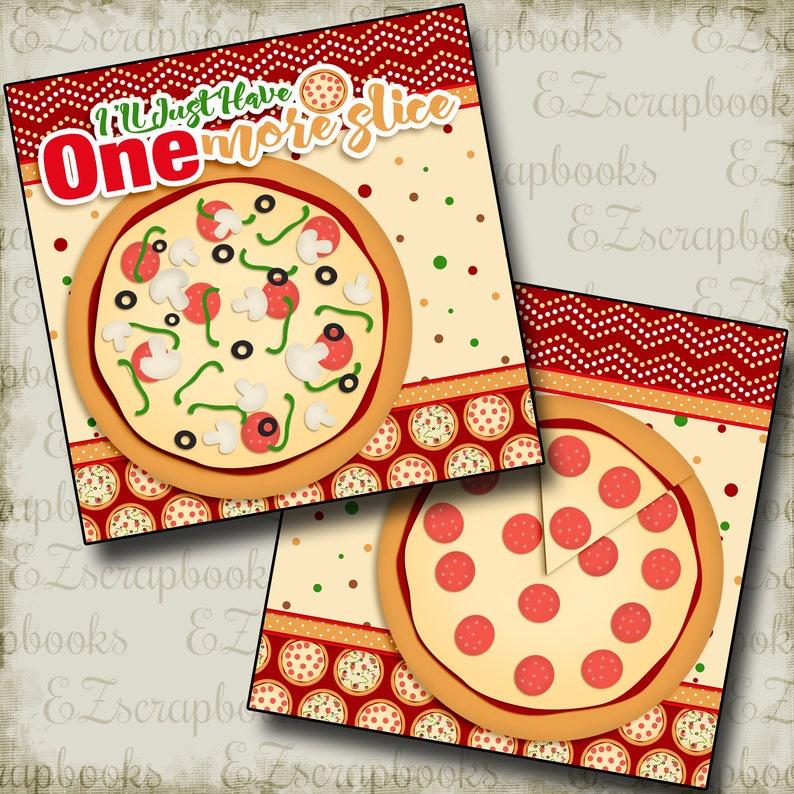 One More Slice NPM 2 Premade Scrapbook Pages EZ Layout 2691 image 1