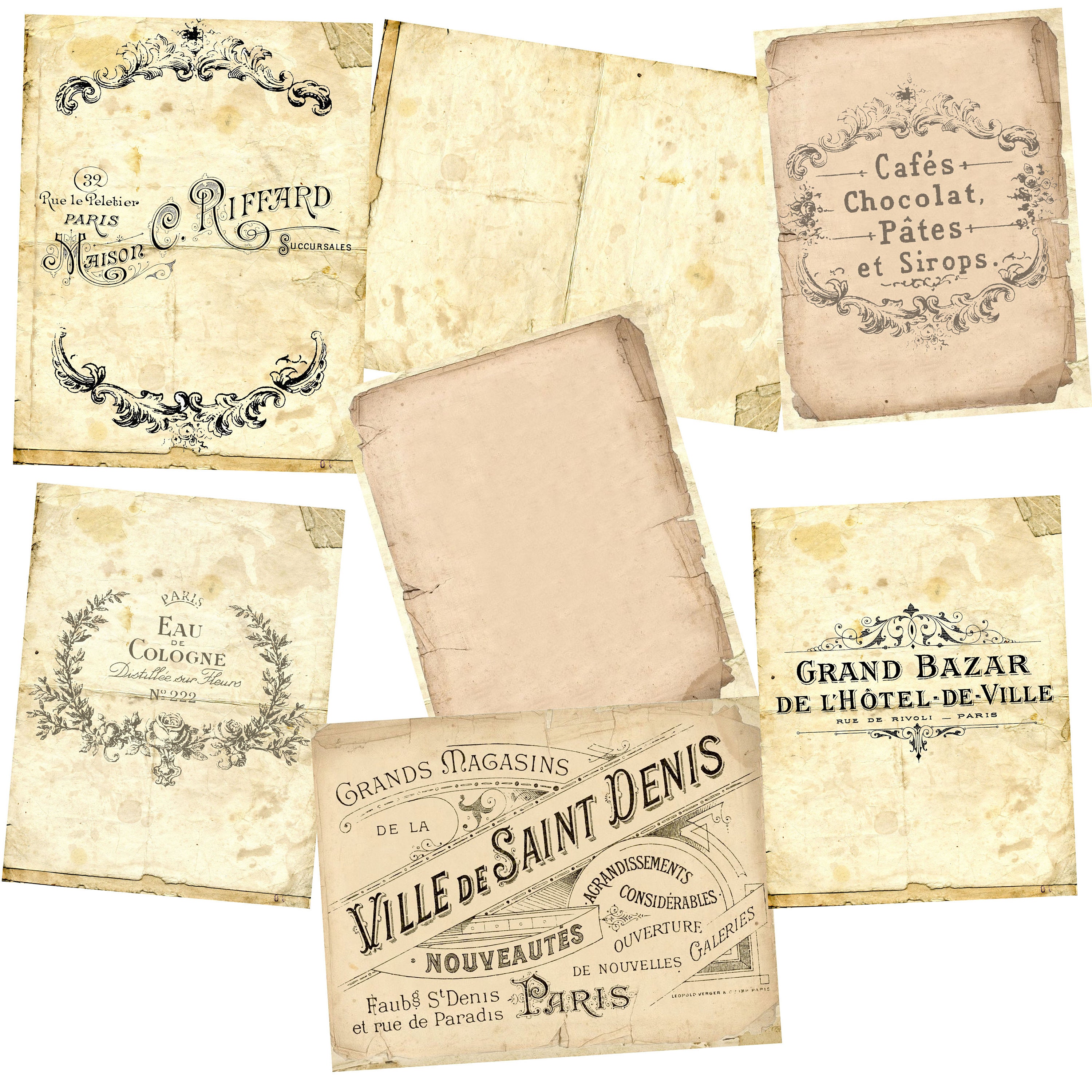 French Script Paper Pack - 7447 - Etsy