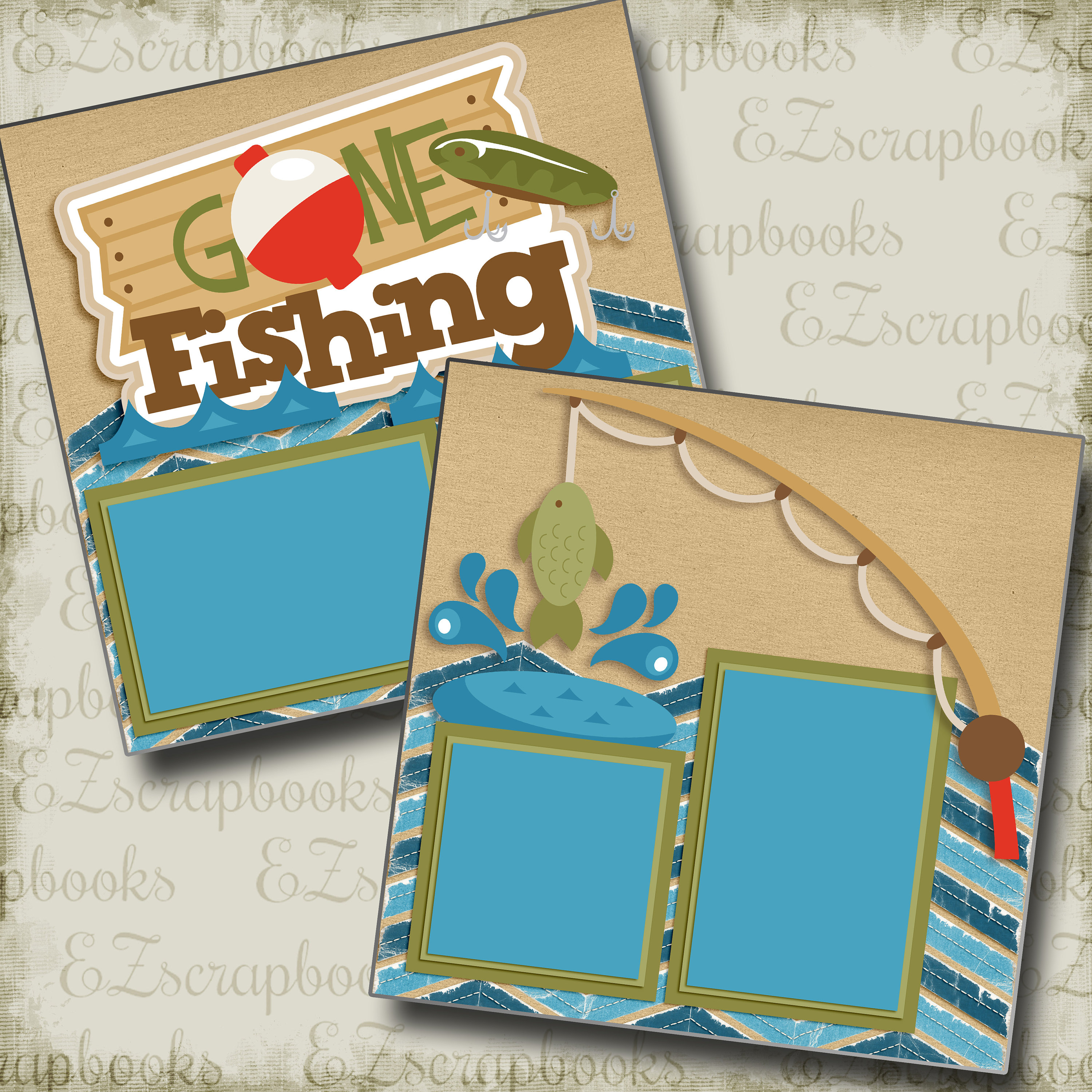 Ice Fishing Cardstock Scrapbook Stickers (18468)